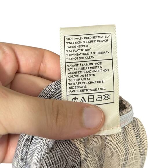 Steve Madden Patterned Mesh Kamille Midi Dress NWT Women's Sz L Multi Ruched - Picture 7 of 7